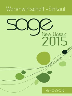 cover image of Sage New Classic 2015 Warenwirtschaft--Einkauf